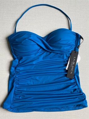 NWT La Blanca Tankini Top Swimsuit Size 4